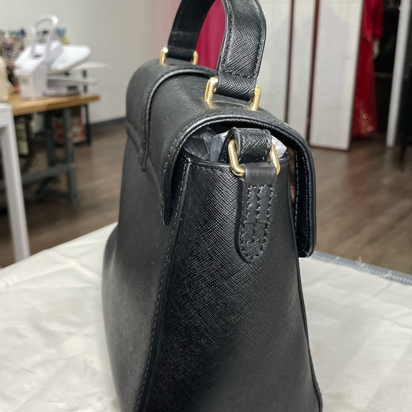 Lauren Ralph Lauren Bag Women's Black Cowhide Leather LRL Raquel Messenger - Picture 5 of 10